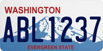 WA license plate ABL1237
