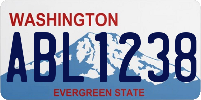 WA license plate ABL1238