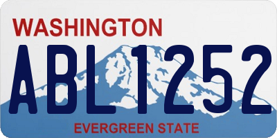 WA license plate ABL1252