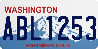 WA license plate ABL1253