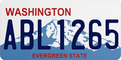 WA license plate ABL1265