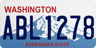 WA license plate ABL1278