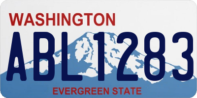 WA license plate ABL1283