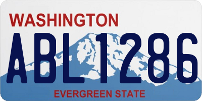 WA license plate ABL1286