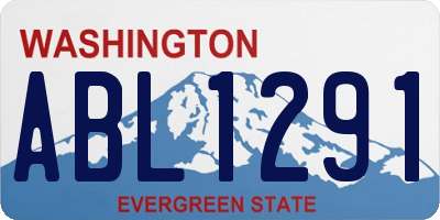WA license plate ABL1291