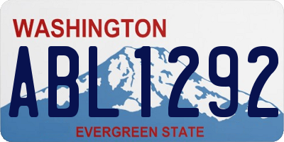 WA license plate ABL1292
