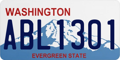 WA license plate ABL1301