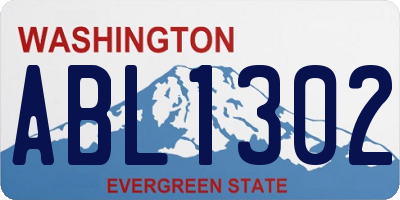 WA license plate ABL1302