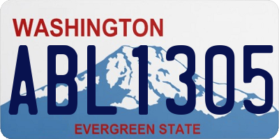 WA license plate ABL1305