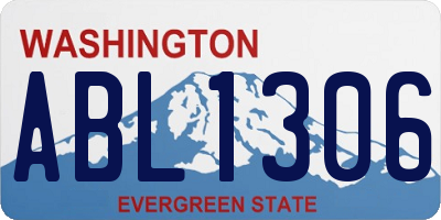 WA license plate ABL1306