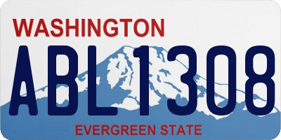 WA license plate ABL1308