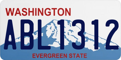 WA license plate ABL1312
