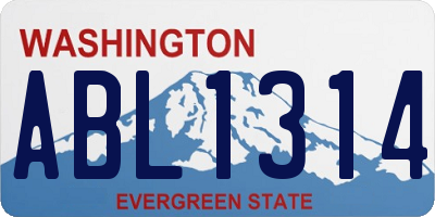 WA license plate ABL1314