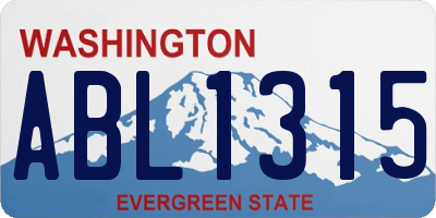 WA license plate ABL1315