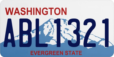 WA license plate ABL1321