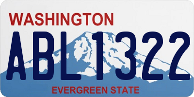WA license plate ABL1322