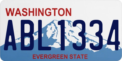 WA license plate ABL1334