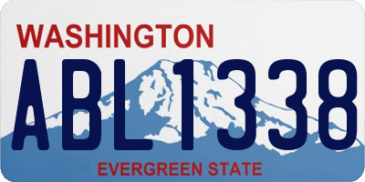 WA license plate ABL1338