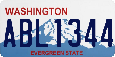 WA license plate ABL1344