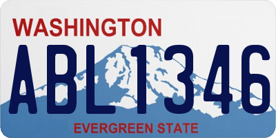 WA license plate ABL1346