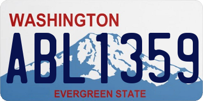 WA license plate ABL1359