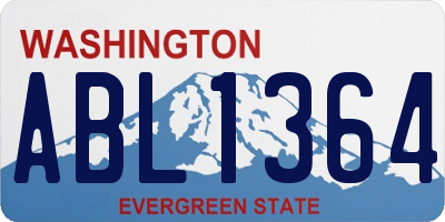 WA license plate ABL1364