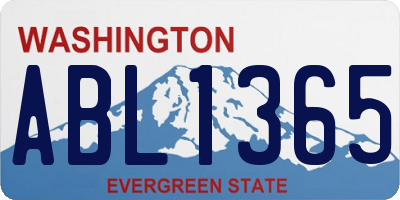WA license plate ABL1365