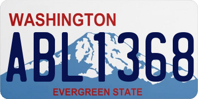 WA license plate ABL1368