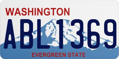 WA license plate ABL1369