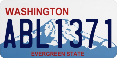 WA license plate ABL1371