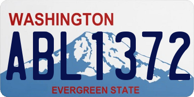 WA license plate ABL1372