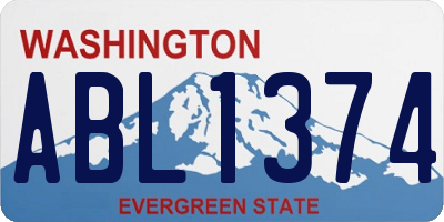 WA license plate ABL1374