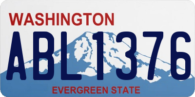WA license plate ABL1376