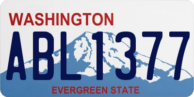WA license plate ABL1377