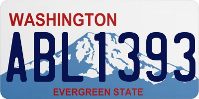 WA license plate ABL1393