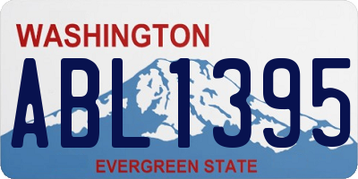 WA license plate ABL1395