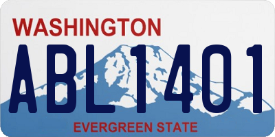 WA license plate ABL1401