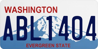 WA license plate ABL1404