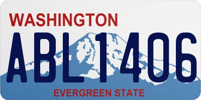 WA license plate ABL1406