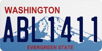 WA license plate ABL1411