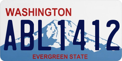 WA license plate ABL1412