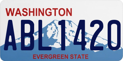WA license plate ABL1420