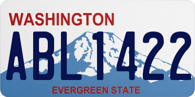 WA license plate ABL1422