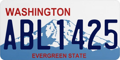 WA license plate ABL1425