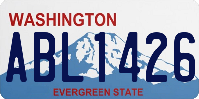 WA license plate ABL1426