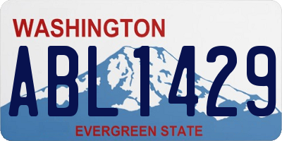 WA license plate ABL1429