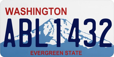 WA license plate ABL1432