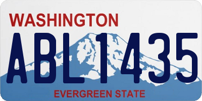 WA license plate ABL1435