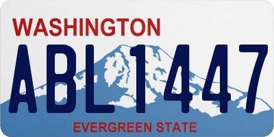 WA license plate ABL1447