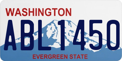 WA license plate ABL1450